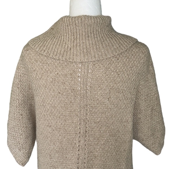 Coldwater Creek Tan Cashmere Blend Cowl Neck Dolman Sleeve Sweater - 10 / 12 - Picture 6 of 10